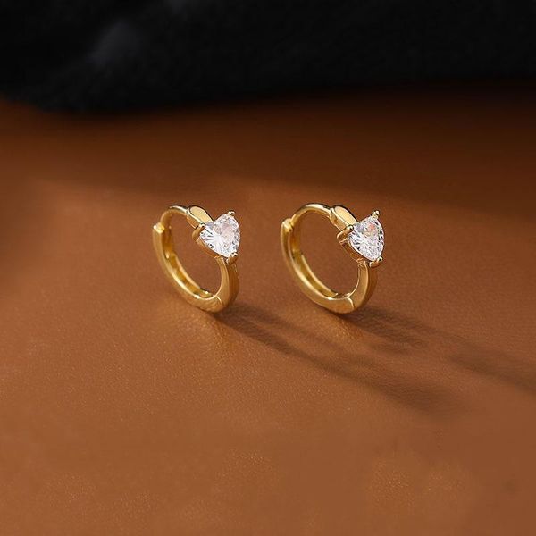 hoop & huggie 925 sterling silver ear buckle earring romantic heart shaped crystal for women small circle earrings dainty jewelry, Golden;silver
hoop & huggie 925 sterling silver ear buckle earring romantic heart shaped crystal for women small circle earrings dainty jewelry, Golden;silver