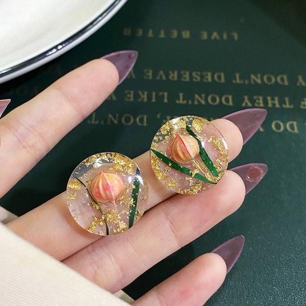 stud vintage exaggerate transparent flowers gold leaf earrings korean cute rose resin round for women girl jewelry gift, Golden;silver
stud vintage exaggerate transparent flowers gold leaf earrings korean cute rose resin round for women girl jewelry gift, Golden;silver