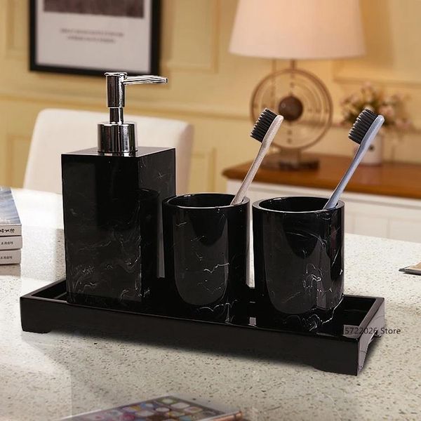 nordic black marble pattern bathroom set resin toothbrush holder lotion bottle tray cotton swab box accessories bath accessory
nordic black marble pattern bathroom set resin toothbrush holder lotion bottle tray cotton swab box accessories bath accessory