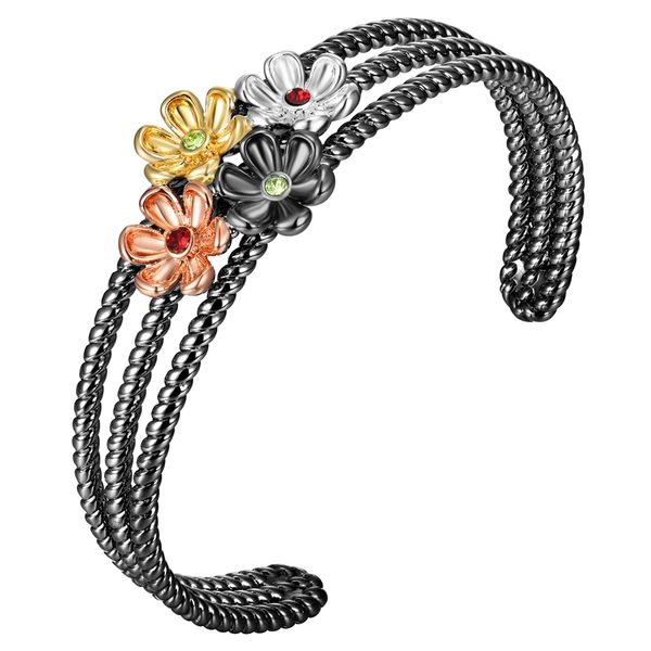 4 tone plate cuff bangle flower jewelry with colorful zircon brass metal open size pretty bracelet for women, Golden;silver
4 tone plate cuff bangle flower jewelry with colorful zircon brass metal open size pretty bracelet for women, Golden;silver
