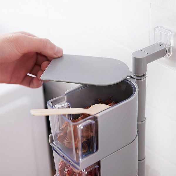 1pcs multifunctional transparent spice jars rotating wall-mounted paste seasoning container condiment box storage r66b bottles &
1pcs multifunctional transparent spice jars rotating wall-mounted paste seasoning container condiment box storage r66b bottles &