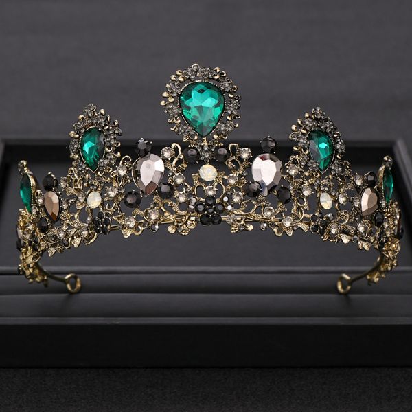 vintage wedding crown hair accessories green rhinestone crystal crown headband queen headdress bridal crown hair accessoriesdio chan contact, Golden;white
vintage wedding crown hair accessories green rhinestone crystal crown headband queen headdress bridal crown hair accessoriesdio chan contact, Golden;white