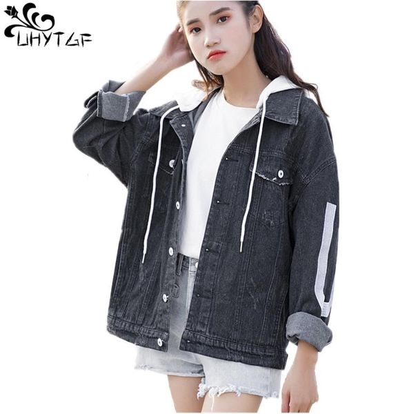 women's jackets uhytgf jeans jacket and coats for women 2021 spring autumn casual college style denim korean loose wild x304, Black;brown
women's jackets uhytgf jeans jacket and coats for women 2021 spring autumn casual college style denim korean loose wild x304, Black;brown