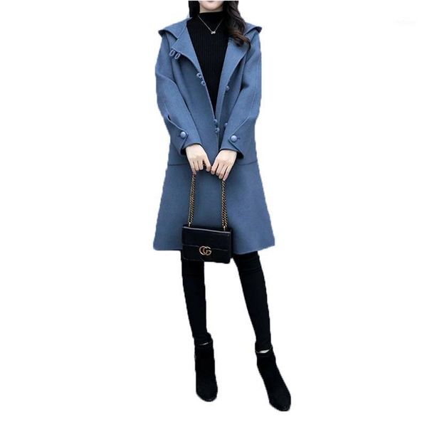 women's wool & blends loose woolen coat women 2021 autumn winter fashion single-breasted hooded pockets temperament overcoats jacket n1, Black
women's wool & blends loose woolen coat women 2021 autumn winter fashion single-breasted hooded pockets temperament overcoats jacket n1, Black