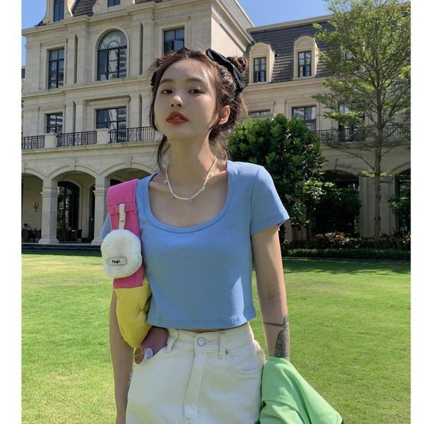 women's t-shirt short-sleeved bottoming shirt for women summer western style slimming all-matching ins internet celebrity retro, White
women's t-shirt short-sleeved bottoming shirt for women summer western style slimming all-matching ins internet celebrity retro, White