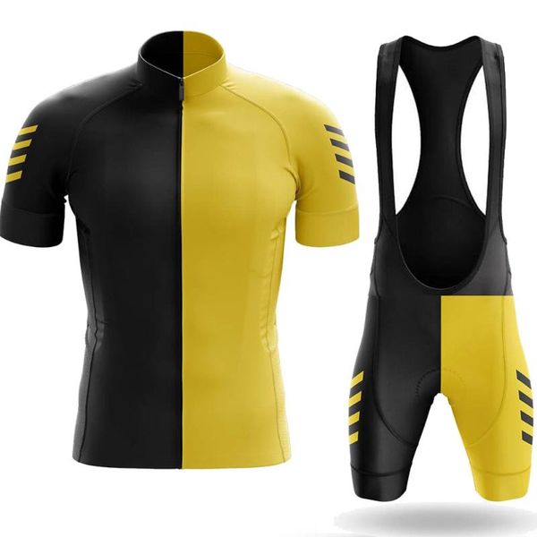 racing sets retro summer 2021 yellow black classic cycling jersey set clothing road bike shirts suit bicycle bib shorts mtb wear maillot, Black;blue
racing sets retro summer 2021 yellow black classic cycling jersey set clothing road bike shirts suit bicycle bib shorts mtb wear maillot, Black;blue