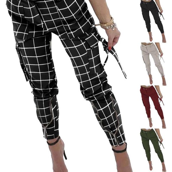 women's pants & capris women autumn spring casual cargo solid color plaid printed pattern high waist trousers with pockets bandages, Black;white
women's pants & capris women autumn spring casual cargo solid color plaid printed pattern high waist trousers with pockets bandages, Black;white