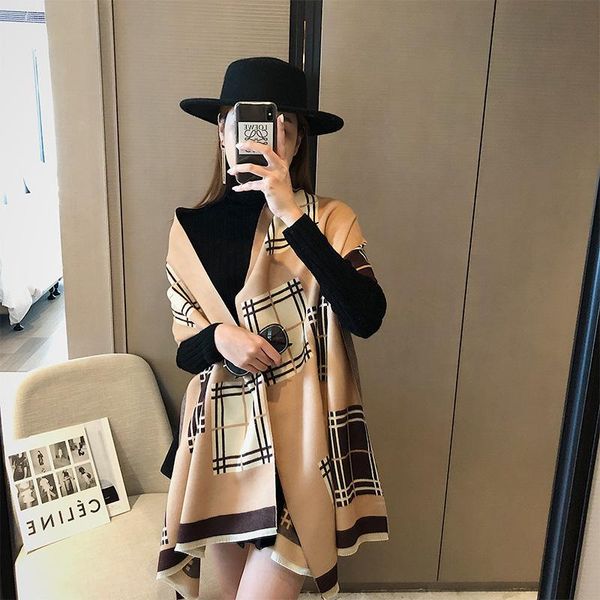 scarves super soft classic cashmere feel winter scarf lady polished look shawl autumn warm cape plaid gift, Blue;gray
scarves super soft classic cashmere feel winter scarf lady polished look shawl autumn warm cape plaid gift, Blue;gray