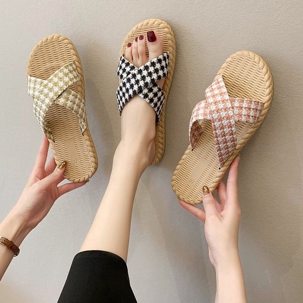 sandals summer women flax slippers comfortable non-slip ladies home flip flop cross-tied casual indoor shoes multicolor ql1t, Black
sandals summer women flax slippers comfortable non-slip ladies home flip flop cross-tied casual indoor shoes multicolor ql1t, Black