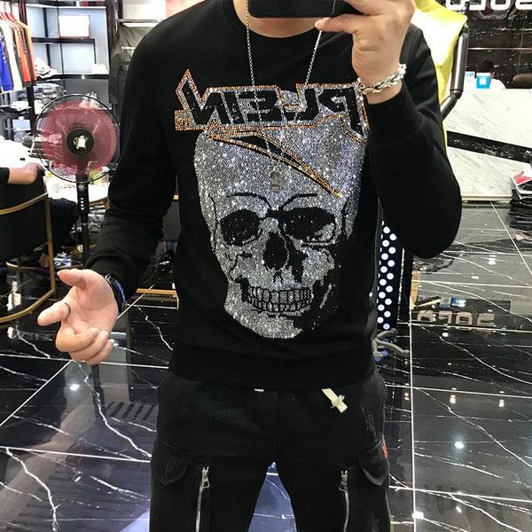 men's hoodies & sweatshirts 2021autumn classic drilling skull casual hip hop hoodie slim design pullover, Black
men's hoodies & sweatshirts 2021autumn classic drilling skull casual hip hop hoodie slim design pullover, Black