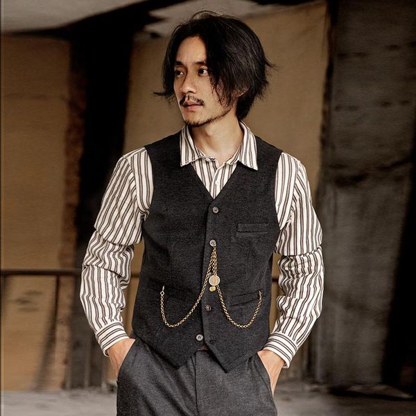 men's vests men vest vintage autumn and winter england retro black suit high sense of business formal wear casual, Black;white
men's vests men vest vintage autumn and winter england retro black suit high sense of business formal wear casual, Black;white