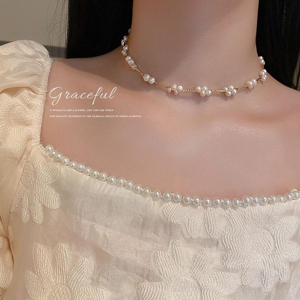 chokers small flower necklace for women korean fashion fresh and simple summer wild temperament clavicle chain, Golden;silver
chokers small flower necklace for women korean fashion fresh and simple summer wild temperament clavicle chain, Golden;silver