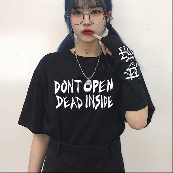 dead women t shirts inside summer harajuku print tees letters large size loose vintage casual punk fun gothic dark, White
dead women t shirts inside summer harajuku print tees letters large size loose vintage casual punk fun gothic dark, White