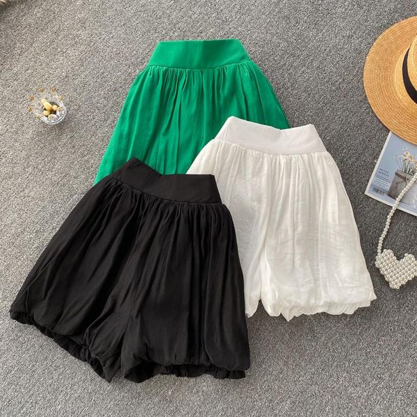 women's shorts 2021 summer casual korean high waist was thin wild bloomers wide leg kk084, White;black
women's shorts 2021 summer casual korean high waist was thin wild bloomers wide leg kk084, White;black