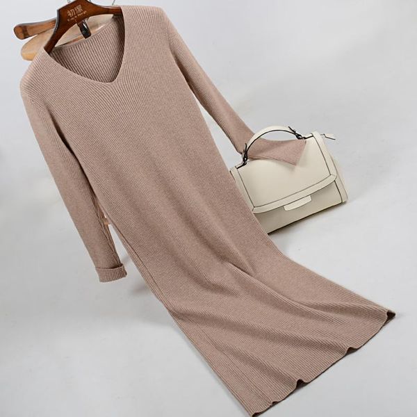 casual dresses autumn/winter 2021 dress v-neck long knitting sweater knitted turtleneck vertical stripes, Black;gray
casual dresses autumn/winter 2021 dress v-neck long knitting sweater knitted turtleneck vertical stripes, Black;gray