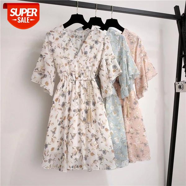 Spring Summer Chiffon Dress Women V-Neck Floral Print Short Dresses Sweet Ruffle Sleeeve Slim 2021 New Drawstring Ladies Dress #r72Z, White;black
Spring Summer Chiffon Dress Women V-Neck Floral Print Short Dresses Sweet Ruffle Sleeeve Slim 2021 New Drawstring Ladies Dress #r72Z, White;black
