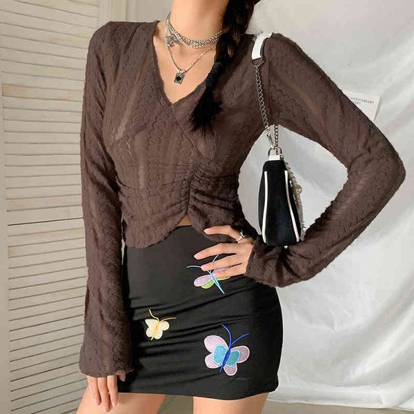 women's hoodies & sweatshirts female sensual lace shirts, v-neck, transparent and elegant for party, slim, black, brown, long sleeve, f
women's hoodies & sweatshirts female sensual lace shirts, v-neck, transparent and elegant for party, slim, black, brown, long sleeve, f