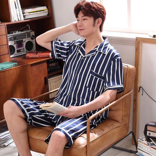 summer silk satin casual striped short sleeve pajama sets for men korean sleepwear suit pyjama male lounge homewear clothes men's, Black;brown
summer silk satin casual striped short sleeve pajama sets for men korean sleepwear suit pyjama male lounge homewear clothes men's, Black;brown