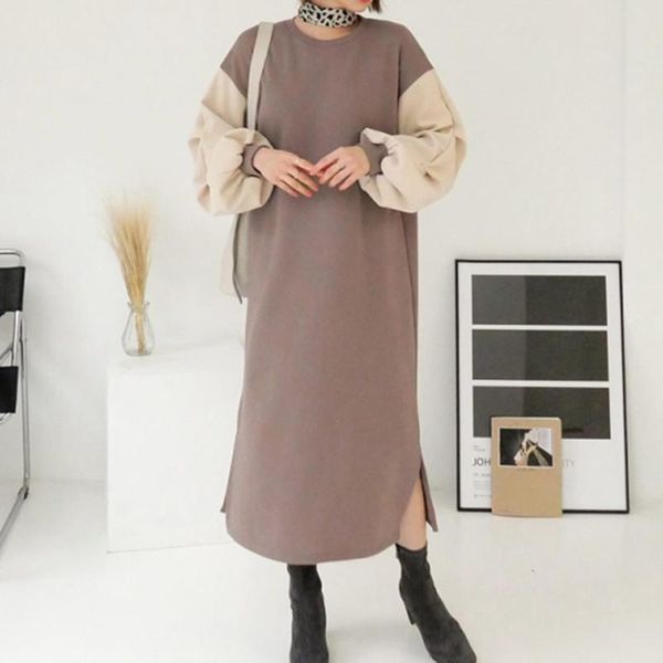 casual dresses korean splicing two fake womens dress fashion 2021 autumn winter split fork round neck long sleeve women, Black;gray
casual dresses korean splicing two fake womens dress fashion 2021 autumn winter split fork round neck long sleeve women, Black;gray