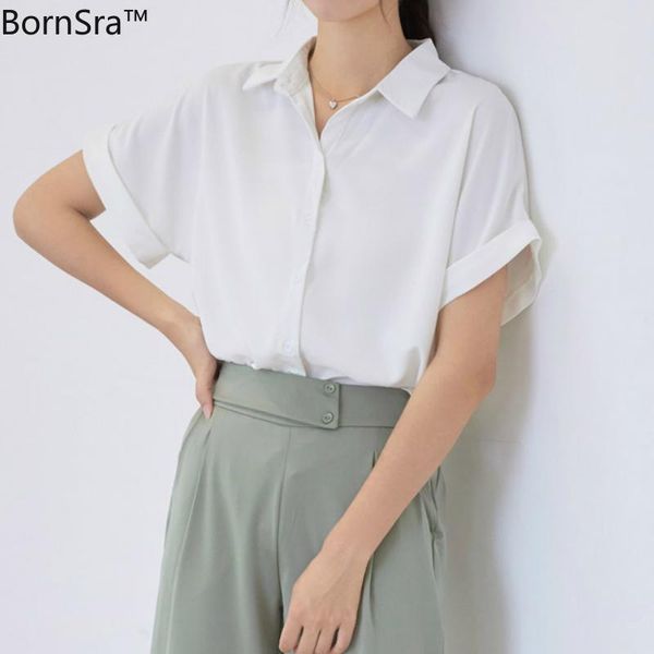 bornsra female summer rofessional white shirts with short sleeves chiffon regular stand casual ladies blouse women's blouses
bornsra female summer rofessional white shirts with short sleeves chiffon regular stand casual ladies blouse women's blouses