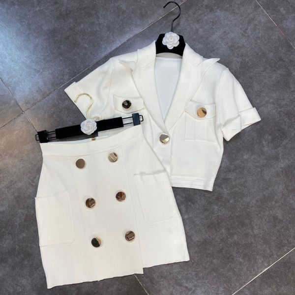 women black knitting skirt short lapel short sleeve two piece set fashion temperament spring summer 11d603 210525, White
women black knitting skirt short lapel short sleeve two piece set fashion temperament spring summer 11d603 210525, White