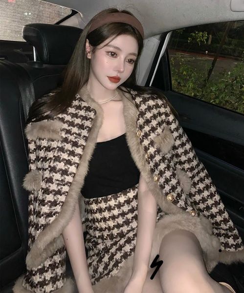 women's wool & blends afternoon french fragrant wind suit skirt two-piece set female autumn and winter famous lady exotic thousand bird, Black
women's wool & blends afternoon french fragrant wind suit skirt two-piece set female autumn and winter famous lady exotic thousand bird, Black