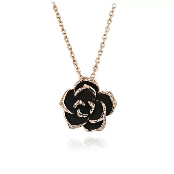 selling jewelry in europe and america, fashionable black rose pendant necklace, popular zircon plated real gold jewelry wholesale, Silver
selling jewelry in europe and america, fashionable black rose pendant necklace, popular zircon plated real gold jewelry wholesale, Silver