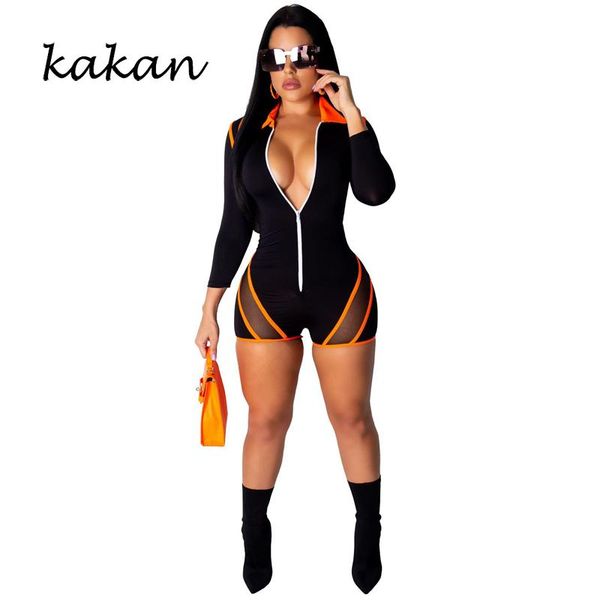 kakan women's jumpsuit fluorescent color stitching mesh slim bodysuit jumpsuits & rompers, Black;white
kakan women's jumpsuit fluorescent color stitching mesh slim bodysuit jumpsuits & rompers, Black;white