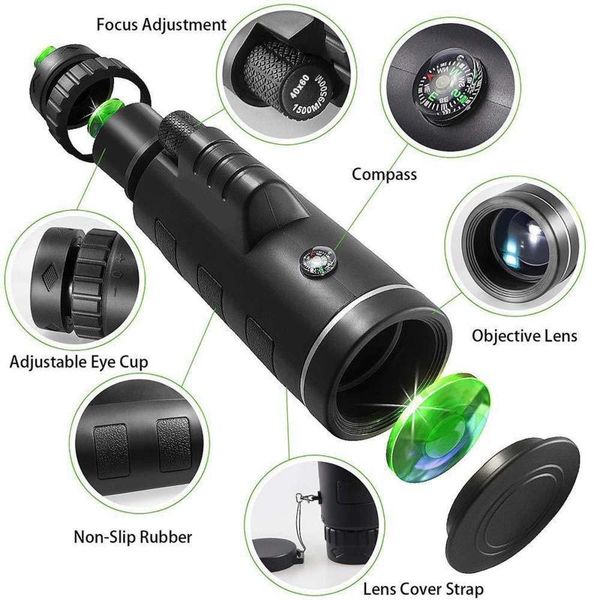 telescope & binoculars monocular day/night vision 40x60 zoom high power bak4 waterproof holder for camping #41
telescope & binoculars monocular day/night vision 40x60 zoom high power bak4 waterproof holder for camping #41