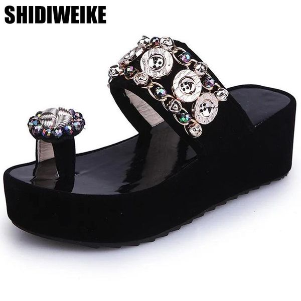slippers women slides flip flops 2021 summer fashion crystal wedges shoes woman beautiful lady casual female, Black
slippers women slides flip flops 2021 summer fashion crystal wedges shoes woman beautiful lady casual female, Black