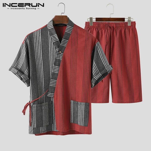 leisure patchwork pyjamas incerun sets stripped nightgown suits men's vintage homewear kimono blouse koord shorts pak s-5xl 7, Black;brown
leisure patchwork pyjamas incerun sets stripped nightgown suits men's vintage homewear kimono blouse koord shorts pak s-5xl 7, Black;brown