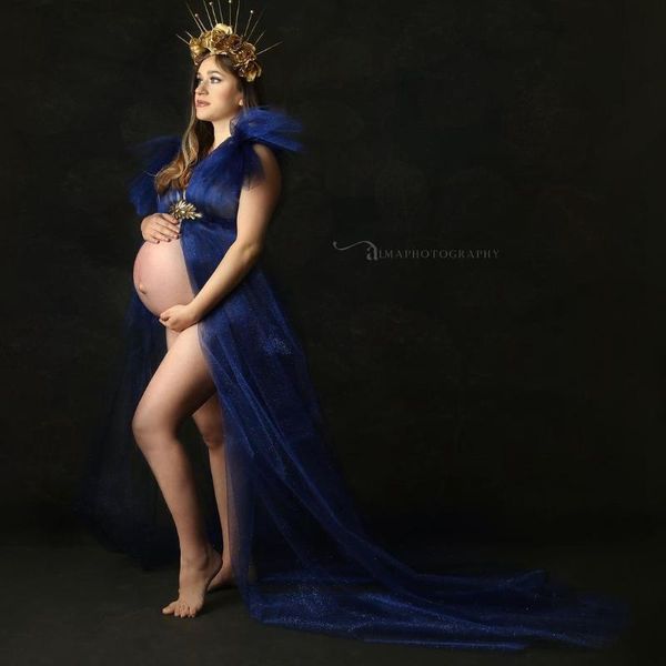 casual dresses glitter navy blue see thru long tulle maternity pography open front women a-line night gowns, Black;gray
casual dresses glitter navy blue see thru long tulle maternity pography open front women a-line night gowns, Black;gray
