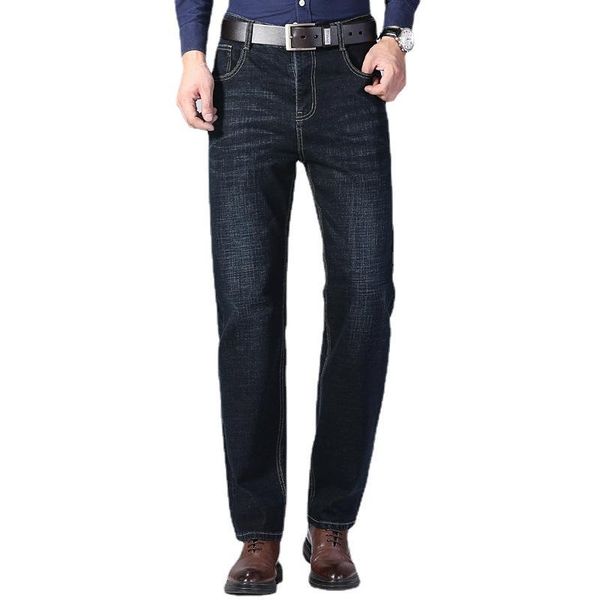 men's jeans spring and autumn stretch slim denim long pants youth business straight casual trousers, Blue
men's jeans spring and autumn stretch slim denim long pants youth business straight casual trousers, Blue