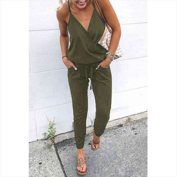 v neck summer sling womens jumpsuit sleeveless blackless casual drawstring pants with pockets combinaison femme101043 ez, Black;white
v neck summer sling womens jumpsuit sleeveless blackless casual drawstring pants with pockets combinaison femme101043 ez, Black;white