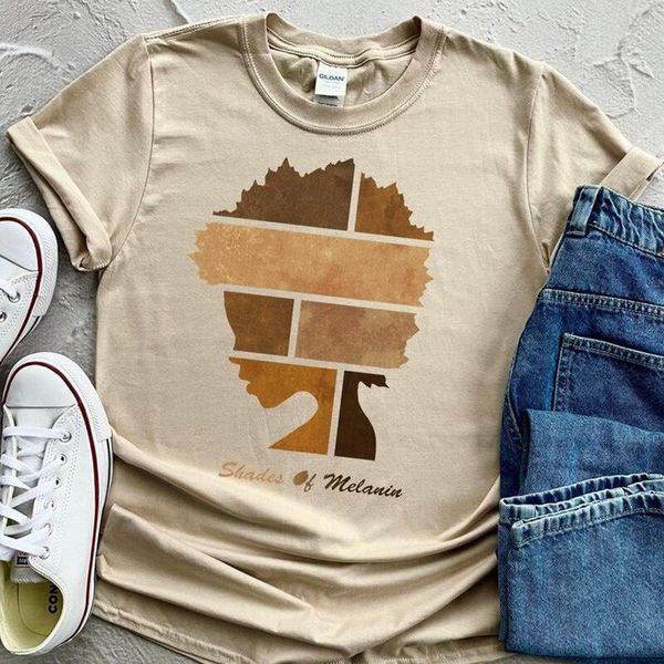 women's t-shirt black female shade of melanin poppin shirt brown skin girl graphic tees cotton shades lives matters tshirt, White
women's t-shirt black female shade of melanin poppin shirt brown skin girl graphic tees cotton shades lives matters tshirt, White