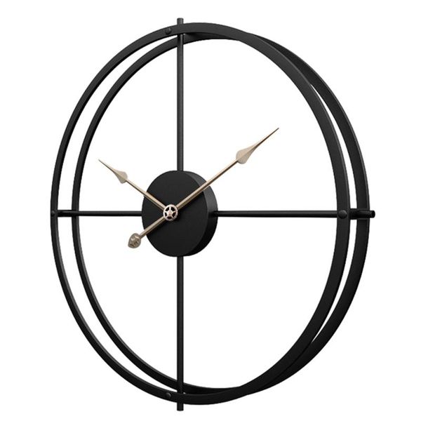 wall clocks 24inches 60cm retro simple iron art silent large clock for home decor 2021 arrival - black + golden
wall clocks 24inches 60cm retro simple iron art silent large clock for home decor 2021 arrival - black + golden