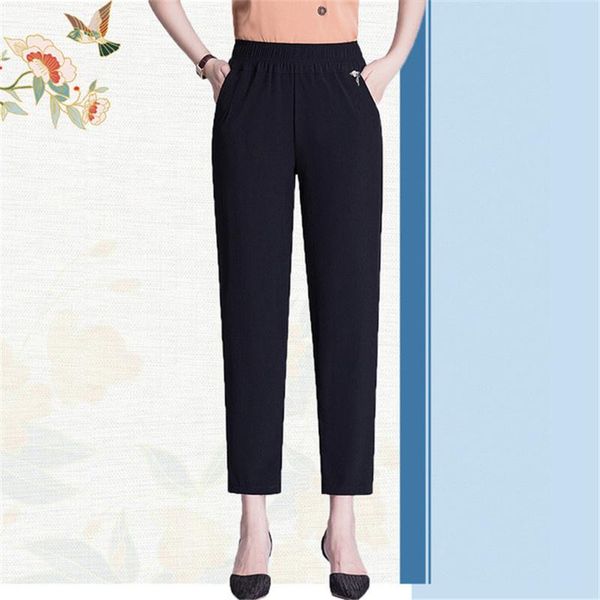 women's pants & capris summer thin ice silk puick-drying nine-point elastic waist plus size 8xl middle-aged female casual, Black;white
women's pants & capris summer thin ice silk puick-drying nine-point elastic waist plus size 8xl middle-aged female casual, Black;white