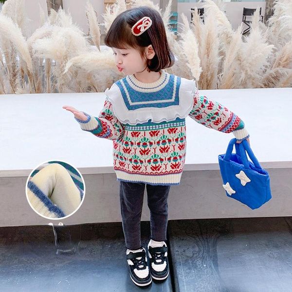 pullover 2021 spring autumn baby girls long sleeve knitting sweaters children clothing fashion patchwork o-neck pullovers t39, Blue
pullover 2021 spring autumn baby girls long sleeve knitting sweaters children clothing fashion patchwork o-neck pullovers t39, Blue
