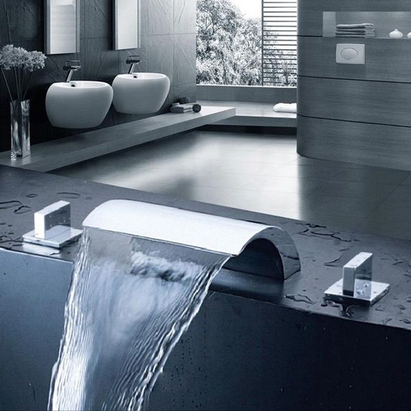 bathroom sink faucets waterfall basin chrome brass deck mounted square 3 hole double handle and cold water taps
bathroom sink faucets waterfall basin chrome brass deck mounted square 3 hole double handle and cold water taps