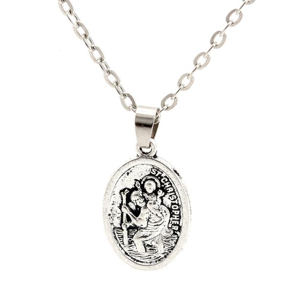 mic 20pcs antiqued silver alloy st chriser religion charms pendant clavicle necklace for men & women jewelry gift c11
mic 20pcs antiqued silver alloy st chriser religion charms pendant clavicle necklace for men & women jewelry gift c11