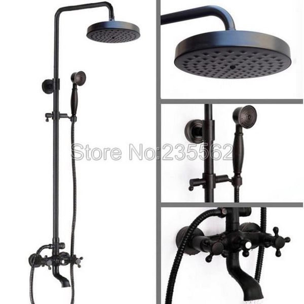 classic wall mounted black oil rubbed bronze bathroom dual cross handle rain shower faucet lrs383 sets
classic wall mounted black oil rubbed bronze bathroom dual cross handle rain shower faucet lrs383 sets