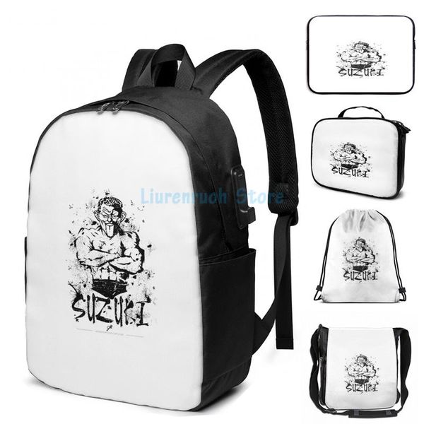 funny graphic print suzuki brush usb charge backpack men school bags women bag travel laptop
funny graphic print suzuki brush usb charge backpack men school bags women bag travel laptop