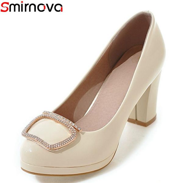 dress shoes smirnova large size 31-43 2021 slid color high heels thick heel round toe buckle slip-on party woman, Black
dress shoes smirnova large size 31-43 2021 slid color high heels thick heel round toe buckle slip-on party woman, Black