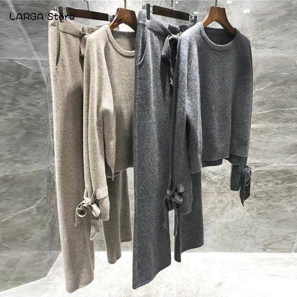 wool knitted 2 piece set cashmere loose sweater pullover elastic wiast pants suit women tracksuit women's two, White
wool knitted 2 piece set cashmere loose sweater pullover elastic wiast pants suit women tracksuit women's two, White