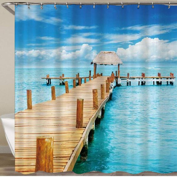 bathroom shower curtain,wooden dock tropical ocean scenery sea water,polyester fabric shower curtains waterproof bath curtain
bathroom shower curtain,wooden dock tropical ocean scenery sea water,polyester fabric shower curtains waterproof bath curtain