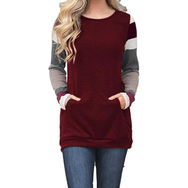 women's hoodies & sweatshirts casual pullover blouse sweatshirt long-sleeved coat color block long sleeve tunic kangaroo pocket, Black
women's hoodies & sweatshirts casual pullover blouse sweatshirt long-sleeved coat color block long sleeve tunic kangaroo pocket, Black
