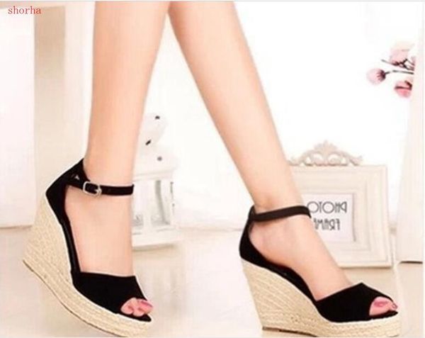 sandals women shoes plus size bohemian ankle strap straw platform wedges for female high heels heel sandal, Black
sandals women shoes plus size bohemian ankle strap straw platform wedges for female high heels heel sandal, Black