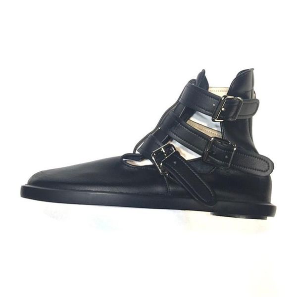 soft leather sandals boots cut out flats summer ankle booties buckles decor gladiator women shoes, Black
soft leather sandals boots cut out flats summer ankle booties buckles decor gladiator women shoes, Black