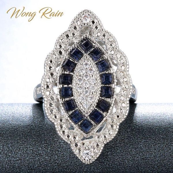 cluster rings wong rain vintage 100% 925 sterling silver sapphire z gemstone wedding engagement ring fine jewelry wholesale drop, Golden;silver 
cluster rings wong rain vintage 100% 925 sterling silver sapphire z gemstone wedding engagement ring fine jewelry wholesale drop, Golden;silver