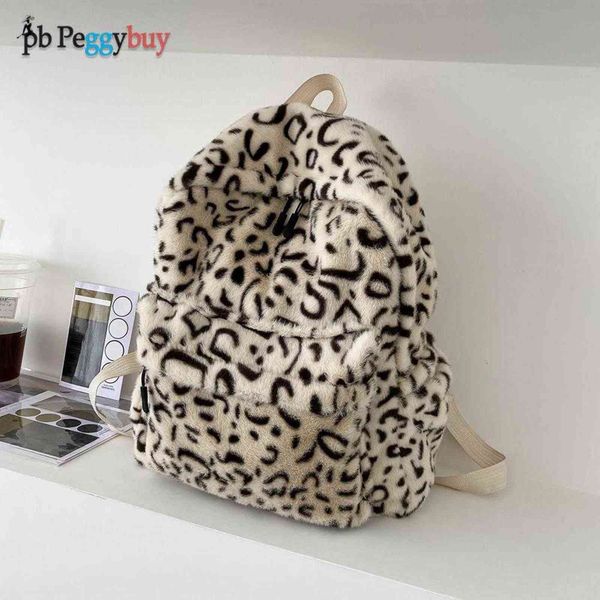 women leopard printing shopping backpacks student large capacity school knapsacks plush zipper shoulder ruckpacks y1105
women leopard printing shopping backpacks student large capacity school knapsacks plush zipper shoulder ruckpacks y1105